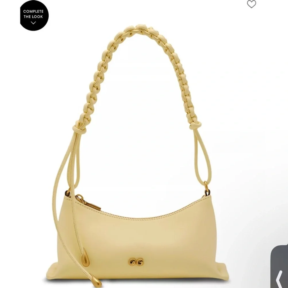 Cult Gaia Osa Shoulder Purse Hand Bag Leather Buttercream Yellow $498